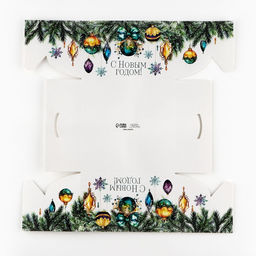 Цена за 5 шт. Коробка для капкейка «Еловые новогодние веточки», 16×16×10 см