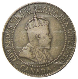 Монета 1 цент 1910 года Канада