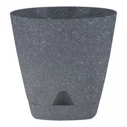 Ingreen Горшок для цветов пластмассовый Amsterdam 2,5л, д17см, h16см, с прикорневым поливом, темный камень (Россия) - Домашняя Мода фото 4