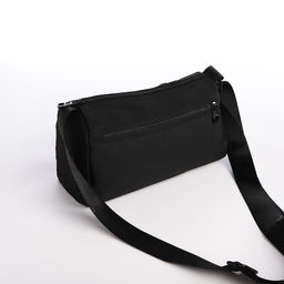 Сумка молодёжная на молнии, 29×11×15 см, чёрная