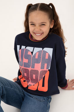 K_z _ocuk Lacivert Sweatshirt