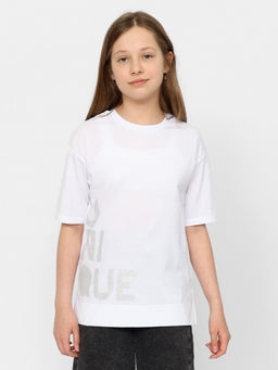 CRB wear/CSJG 63585-20-378 Футболка для девочки,белый/Ex.Cherubino