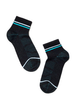 Цена за 2 пары Conte-kids ACTIVE (короткие) черный-бирюза