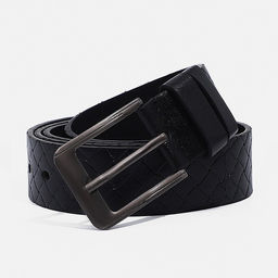 Ремень мужской, ширина 4 см, винт, пряжка металл, цвет чёрный