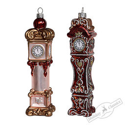 Часы с маятником "Наследие", асс. из 2-х (стекло) 3,5х3,5х16 см