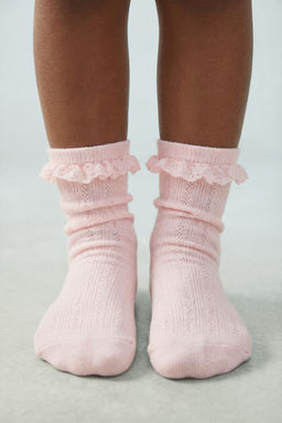 PAKC DOS CALCETINES CORTOS PUNTILLA / Crudo - Zara фото 5