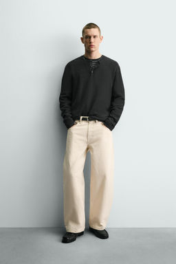 JERSEY ESTRUCTURA CUELLO PANADERA / Negro