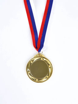 Медаль под нанесение золото 049, d=6.5 см, с лентой