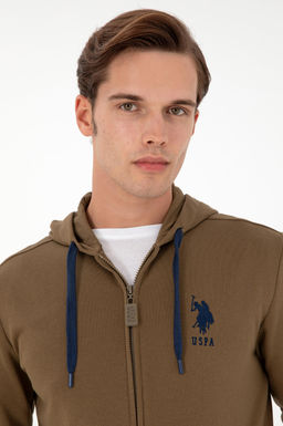 Мужской свитшот цвета хаки - U.s. polo assn фото 2