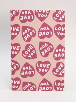 Блокнот (А5) "Love writings hearts", pink (14.5х21 см)