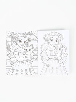 Подарочный набор, блокнот раскраска А6, 32 л., ручка пиши-стирай «Принцесса»