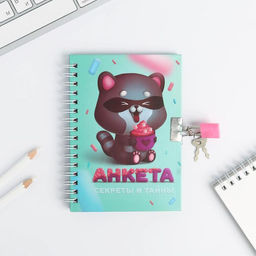 Анкета в твердой обложке на замочке Анкета енотик, А6 40 л - Artfox фото 13