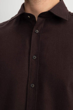 Фланелевая рубашка с длинным рукавом Modern Fit - Defacto фото 5