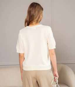 Футболка #ОКТ185001, кремовый - Dommod фото 3