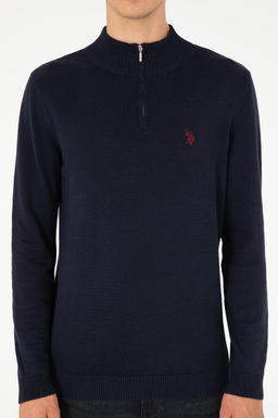 Мужской темно-синий базовый свитер - U.s. polo assn фото 6