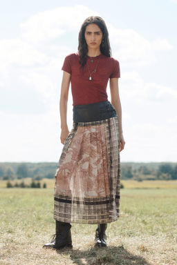 LIMITED EDITION SCARF PLEATED SKIRT - Zara фото 2