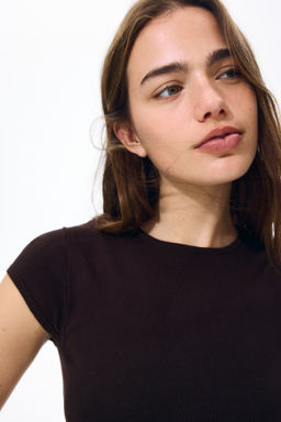 Top en punto fino con mangas japonesas - H&m фото 6