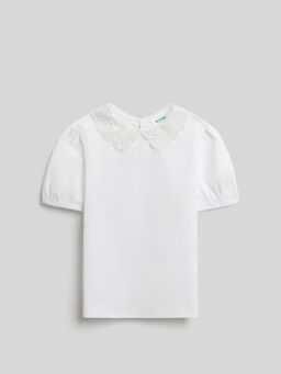 ACOOLA / Блузка детская для девочек Mousse молочный  фото 3