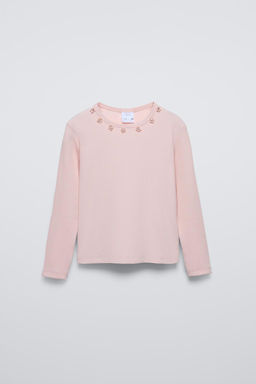 RIBBED FLORAL T-SHIRT