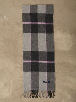 Шарф из шерсти 01242 графит/серый