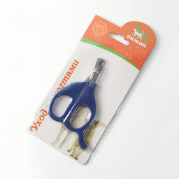 Ножницы-когтерезы малые с упором для пальца, синие - Пижон фото 5