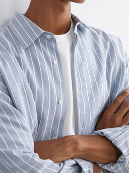 Rahat Kal?p Uzun Kollu ?izgili Erkek G?mlek