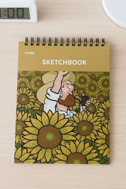 Скетчбук (B5) "Vincent in the field", yellow (18*25) 30 л. 130 г/м