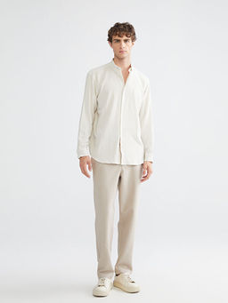 Slim Fit Uzun Kollu ?izgili Erkek G?mlek