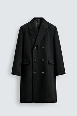 WOOL BLEND DOUBLE-BREASTED COAT