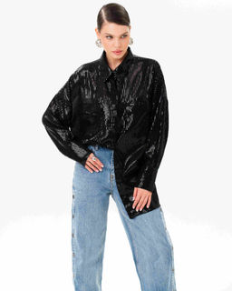 Рубашка с пайетками