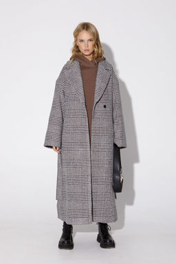 Пальто Pirs 4990 клетка  фото 5