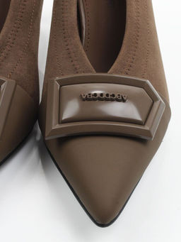 06-P1-7539 KHAKI Туфли женские (натуральная кожа, текстиль)
