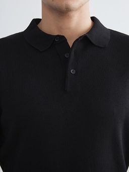 Polo Yaka Uzun Kollu Erkek Triko Kazak