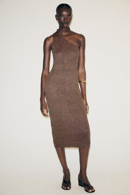 ASYMMETRIC FOULARD MIDI DRESS - Zara фото 10