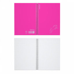 Цена за 4 шт. Тетрадь общая с пластиковой обложкой на спирали ErichKrause Silhouette, розовый, A5, 80 листов, клетка  фото 2