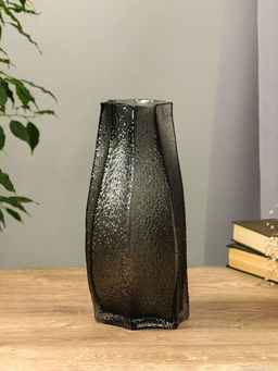 Ваза «Дженис», 30×15×9.5 см, стекло, серая