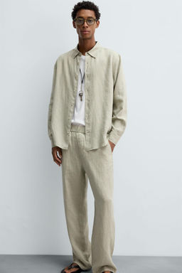 100% LINEN TROUSERS - Zara фото 15