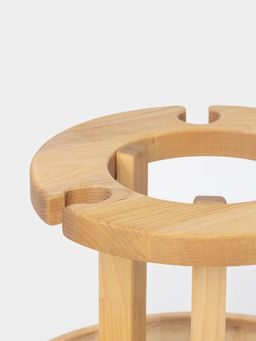 Менажница Adelica, 3-х ярусная с подставкой для вина, d=30×1.8 см, d=26×1.8 см, d=20×1.8 см, дерево берёза, в подарочной коробке