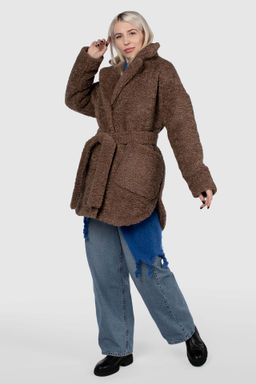 02-3195 Пальто женское утепленное (пояс) - El podio фото 2