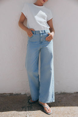 JEANS Z1975 CULOTTE TIRO ALTO COMFORT / Azul claro - Zara фото 13