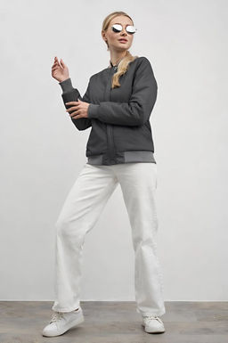 Бомбер женский демисезонный HN-4 голубой - Yollochka фото 5