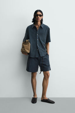 BERMUDA RELAXED FIT EFECTO LAVADO / petro lavado