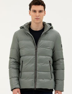 Gri Kap__onlu _i_me Mont