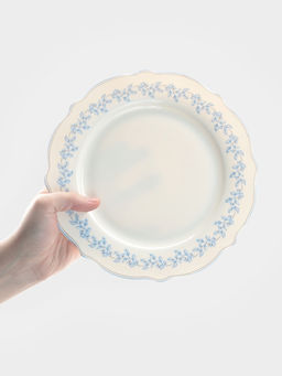 Тарелка WY Royal blue, d=26.5 см, фарфор, белая