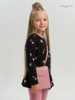 Костюм Алиса тюльпаны на черном-сухая роза - Sovalina фото 10