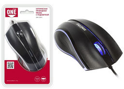 Мышь Smartbuy 338 "ONE" (SBM-338-К) черная, с подсветкой