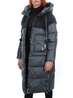 Y21636 GRAY/BLUE Пальто женское зимнее MEIYEE (200 гр. холлофайбера) - Фабричный китай фото 9