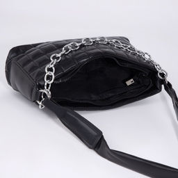 Сумка-багет на молнии, цвет чёрный - Simaland фото 5