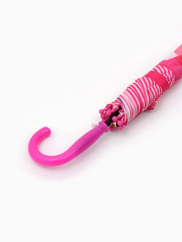 Зонт-трость детский п/авт R43/50 П/Э ЛЕБЕДИ ручка-крюк темно-розовый пакет