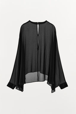 BEADED GEORGETTE TOP - Zara фото 4
